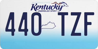 KY license plate 440TZF
