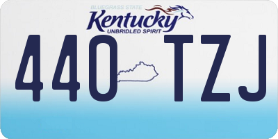 KY license plate 440TZJ