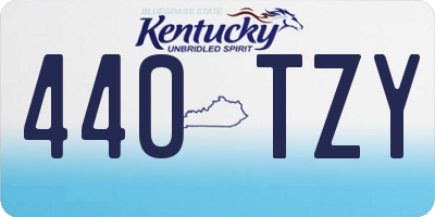 KY license plate 440TZY