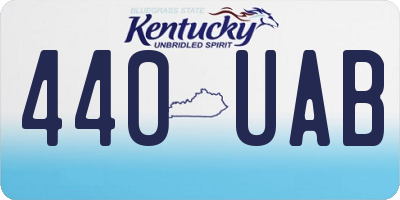 KY license plate 440UAB