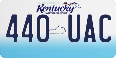 KY license plate 440UAC