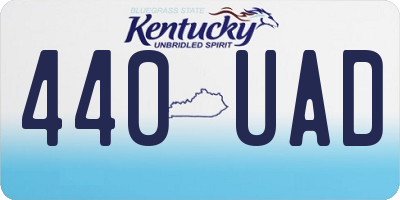 KY license plate 440UAD