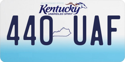 KY license plate 440UAF