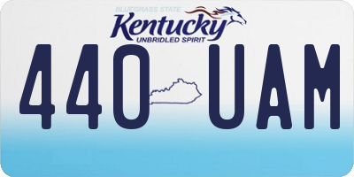 KY license plate 440UAM