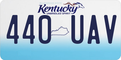 KY license plate 440UAV