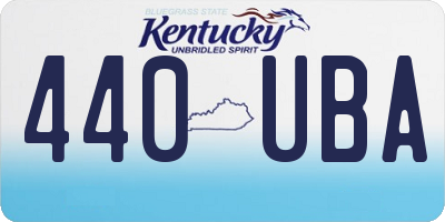 KY license plate 440UBA