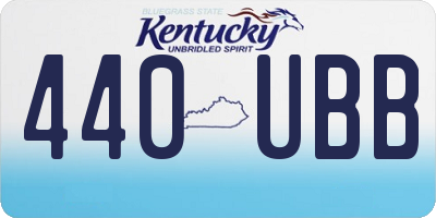 KY license plate 440UBB