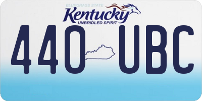 KY license plate 440UBC