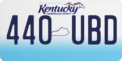 KY license plate 440UBD