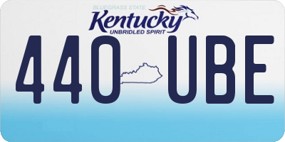 KY license plate 440UBE