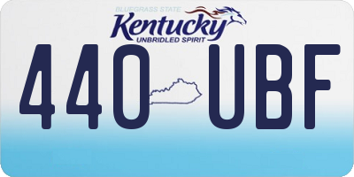 KY license plate 440UBF