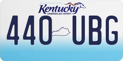 KY license plate 440UBG