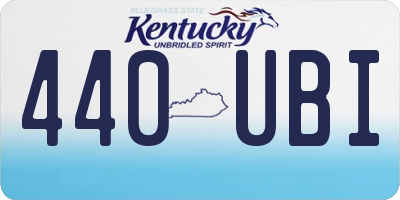 KY license plate 440UBI