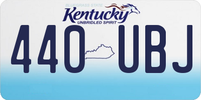 KY license plate 440UBJ