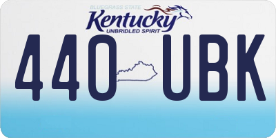KY license plate 440UBK