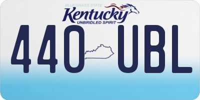 KY license plate 440UBL