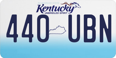 KY license plate 440UBN