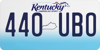 KY license plate 440UBO