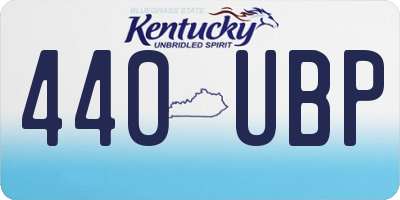 KY license plate 440UBP