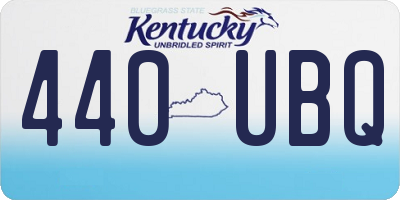 KY license plate 440UBQ
