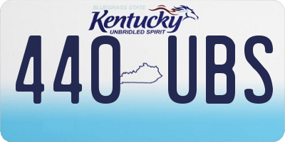 KY license plate 440UBS
