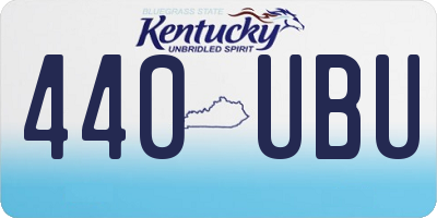 KY license plate 440UBU