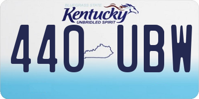 KY license plate 440UBW