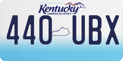 KY license plate 440UBX