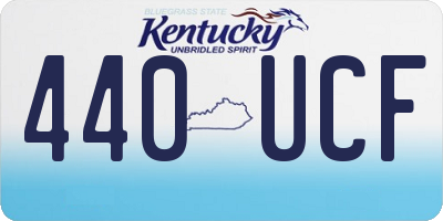 KY license plate 440UCF