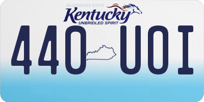 KY license plate 440UOI
