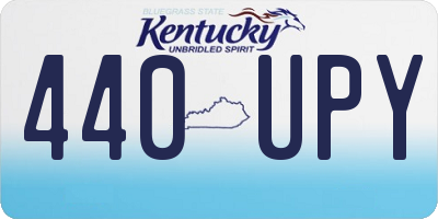 KY license plate 440UPY