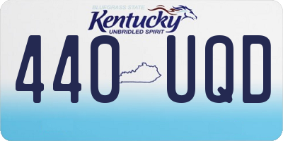 KY license plate 440UQD