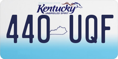 KY license plate 440UQF