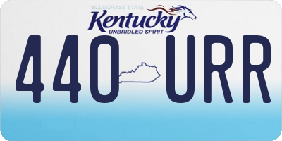 KY license plate 440URR