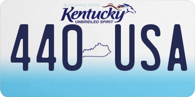 KY license plate 440USA