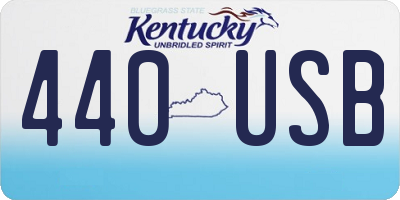 KY license plate 440USB