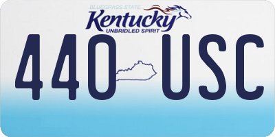 KY license plate 440USC