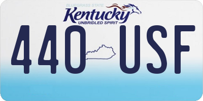 KY license plate 440USF