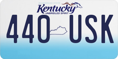 KY license plate 440USK