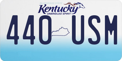 KY license plate 440USM