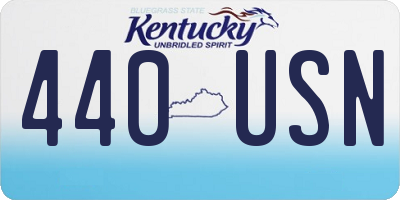 KY license plate 440USN