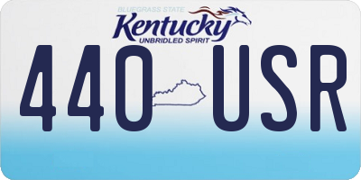 KY license plate 440USR