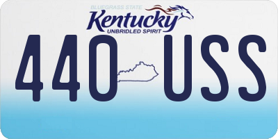 KY license plate 440USS