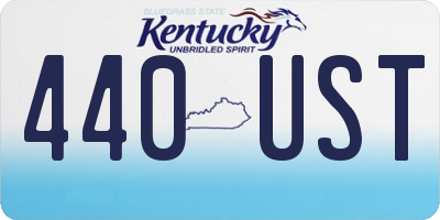 KY license plate 440UST
