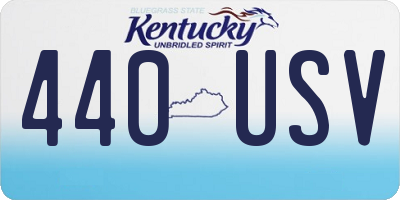 KY license plate 440USV