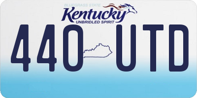 KY license plate 440UTD