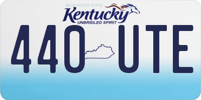 KY license plate 440UTE