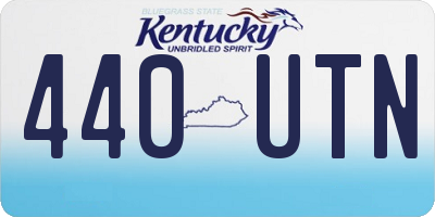 KY license plate 440UTN