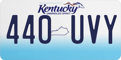 KY license plate 440UVY