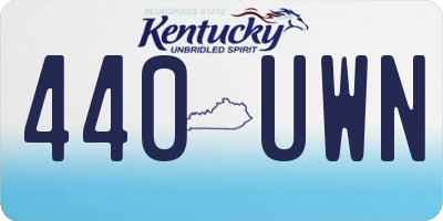 KY license plate 440UWN